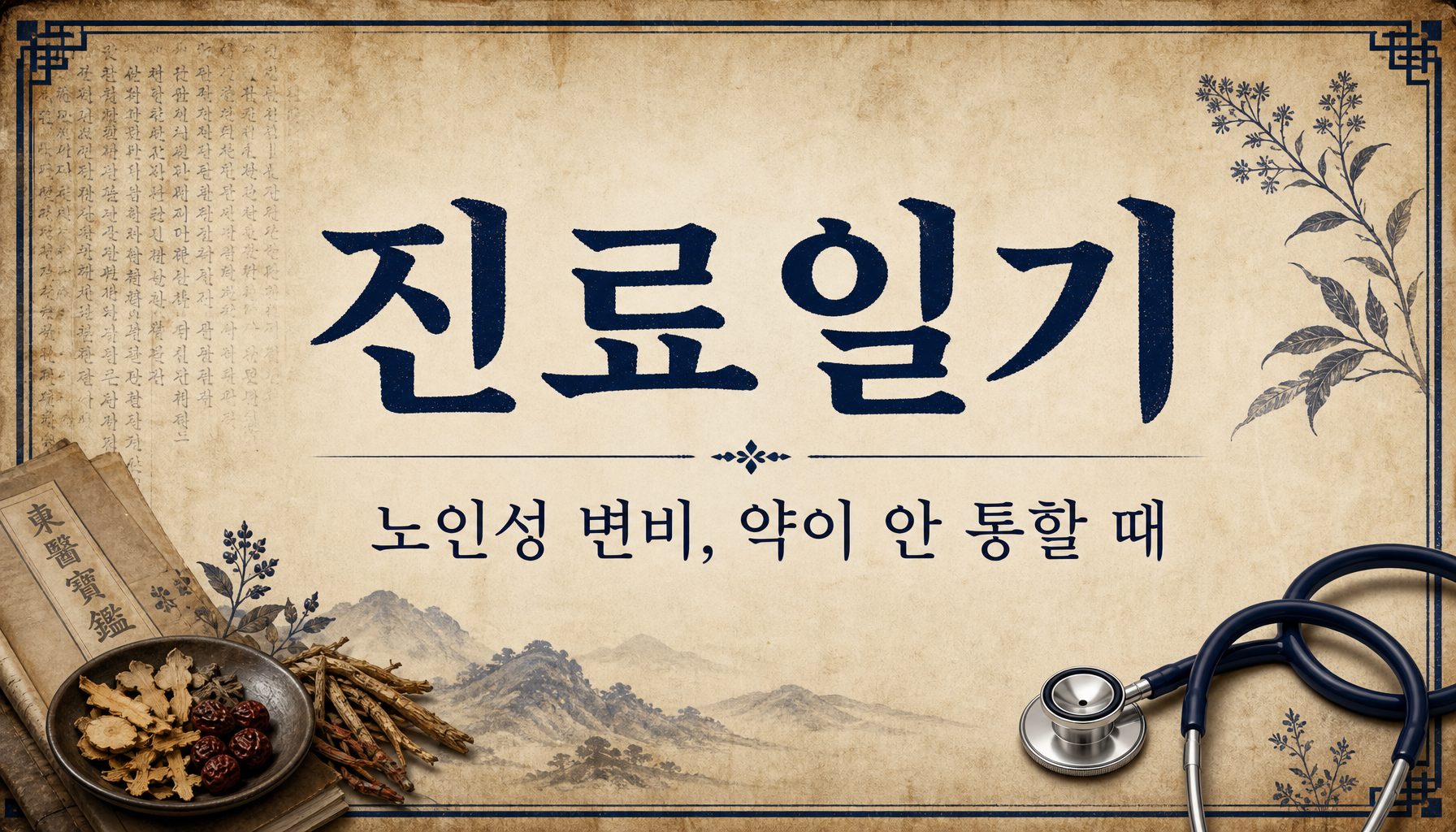 진료일기 — 노인성 변비, 약이 안 통할 때의 접근